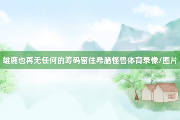 雄鹿也再无任何的筹码留住希腊怪兽体育录像/图片